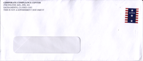 The Envelope in which the letter was sent to me.