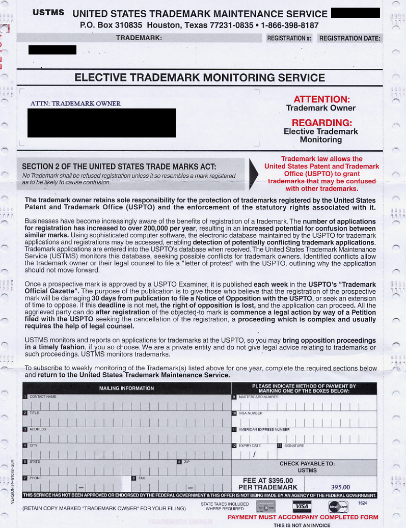 United States Trademark Maintenance Service